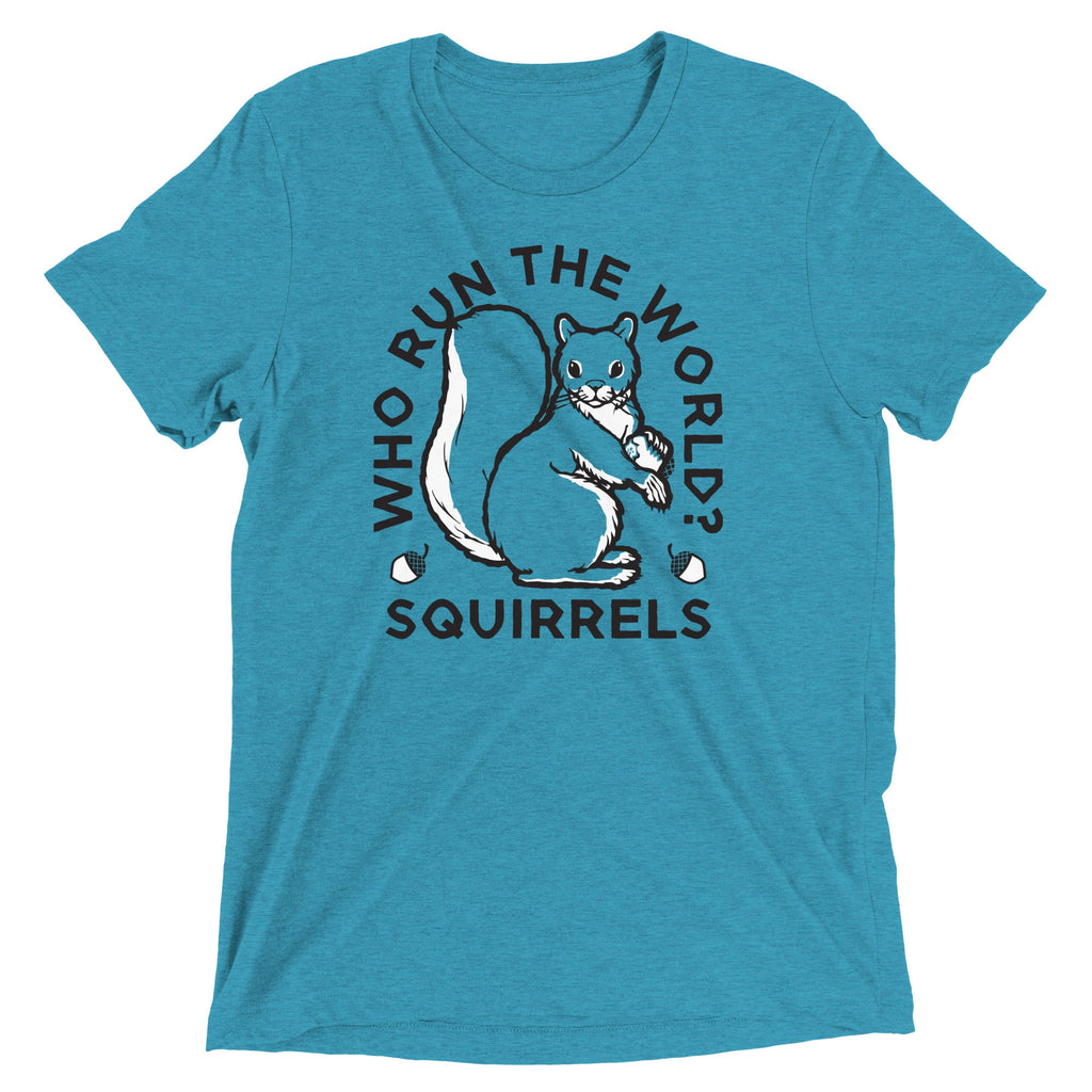Who Run The World? Squirrels Men's Tri-Blend Tee