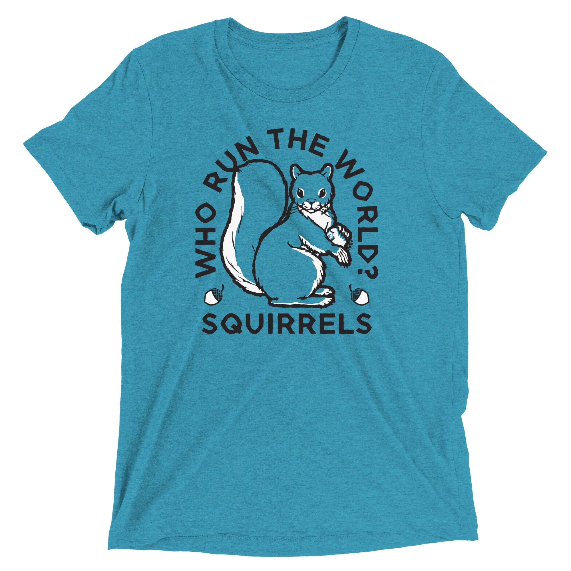 Who Run The World? Squirrels Men's Tri-Blend Tee