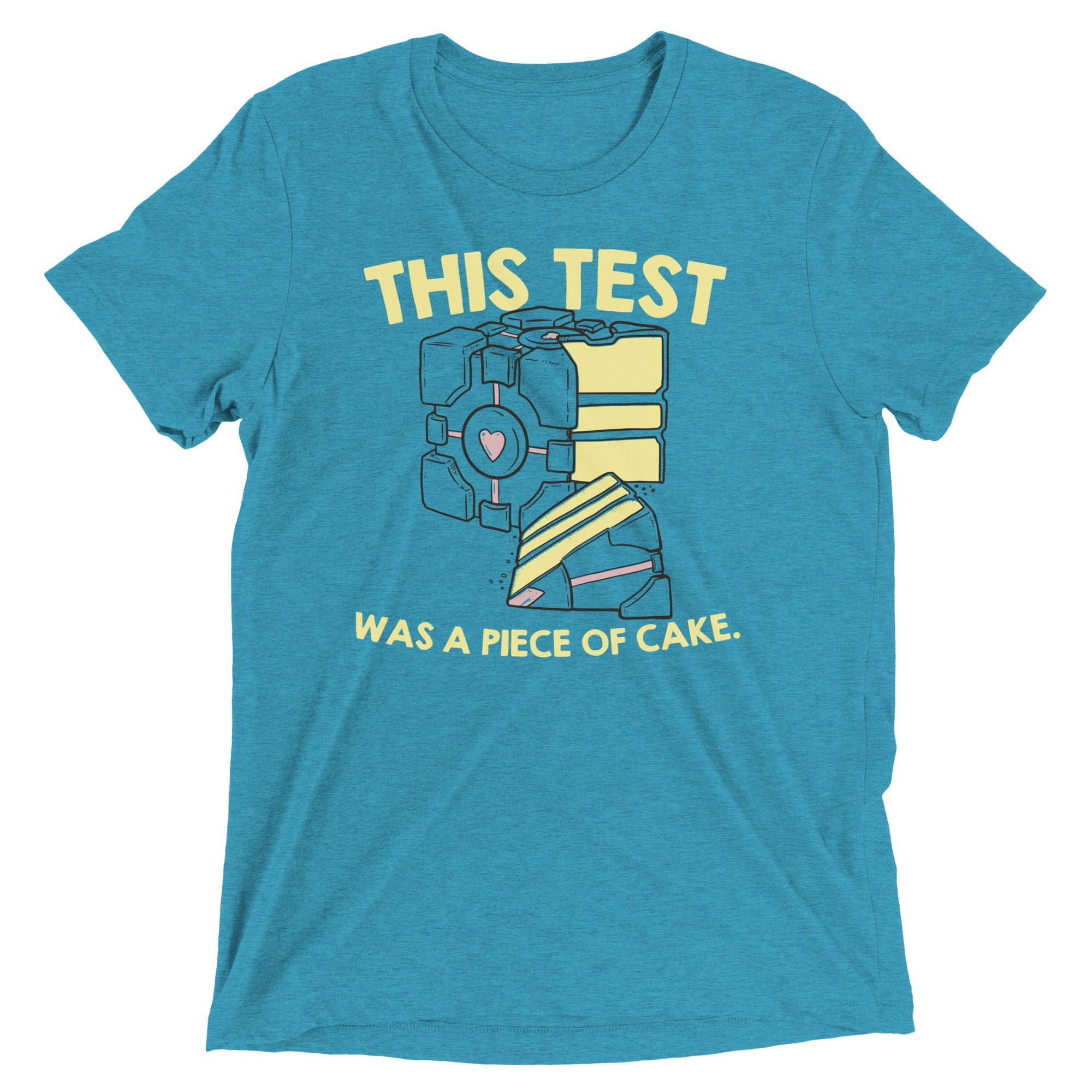 This Test Was A Piece Of Cake Men's Tri-Blend Tee
