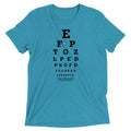 Too Close Eye Chart Men's Tri-Blend Tee