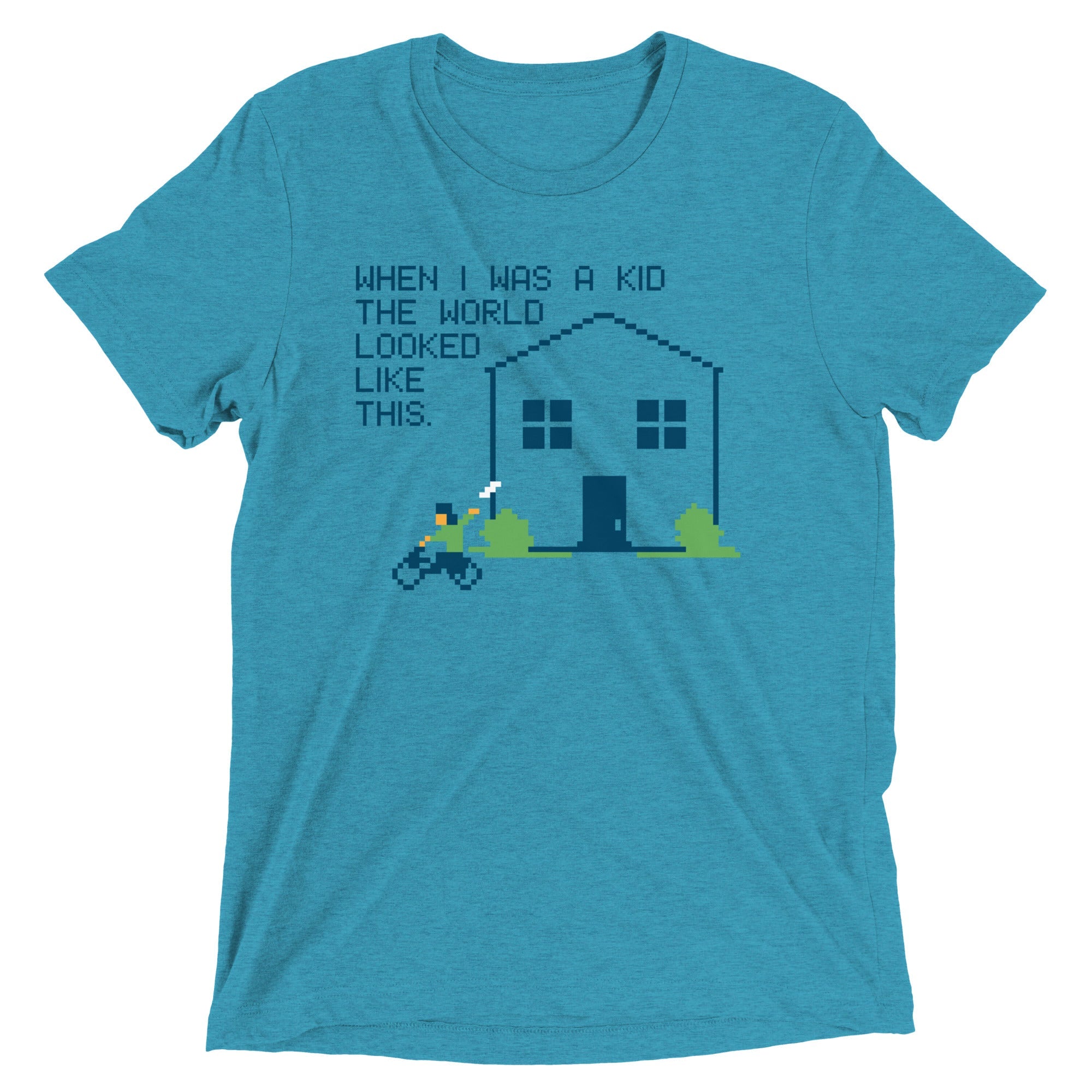 When I Was A Kid The World Men's Tri-Blend Tee