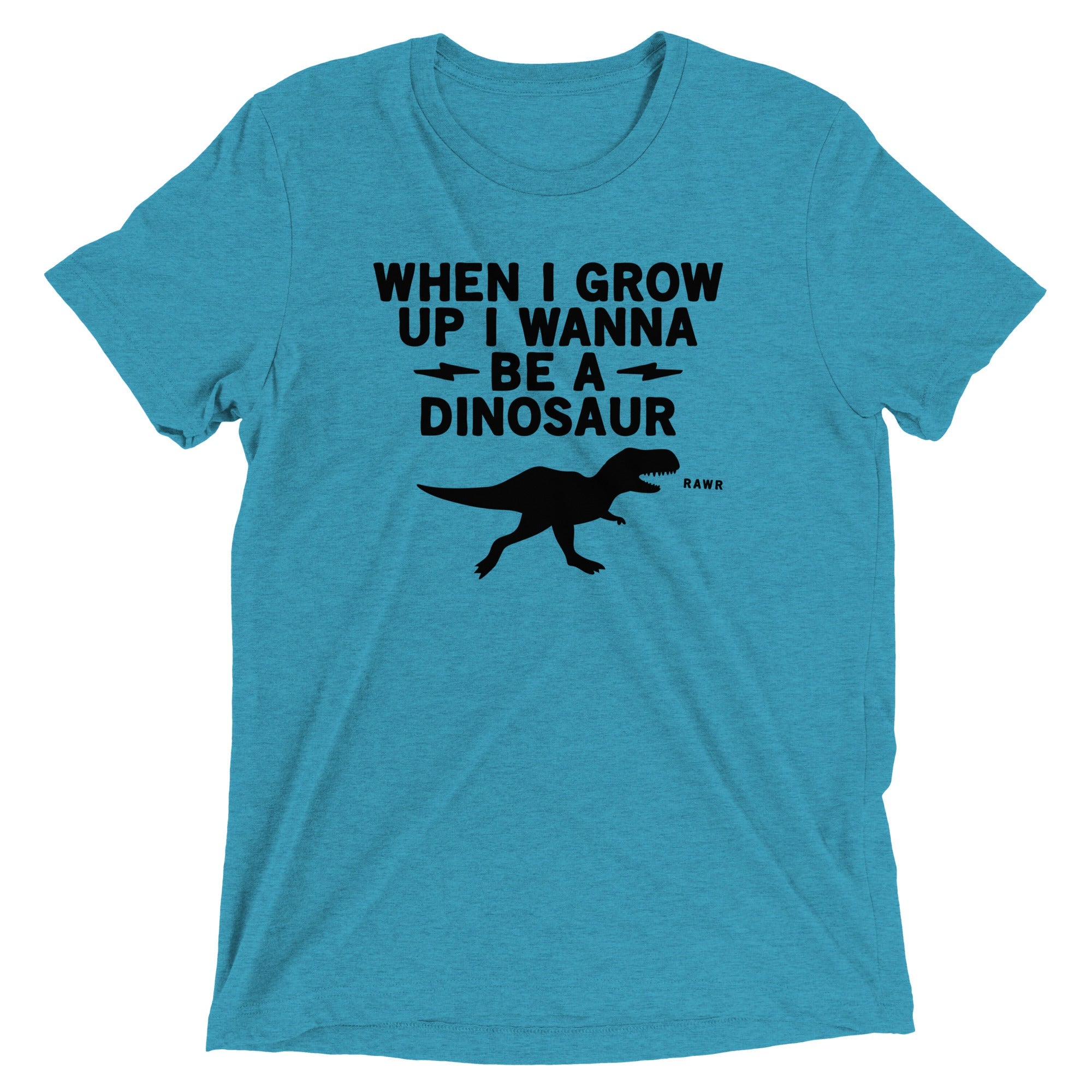 When I Grow Up I Wanna Be A Dinosaur Men's Tri-Blend Tee