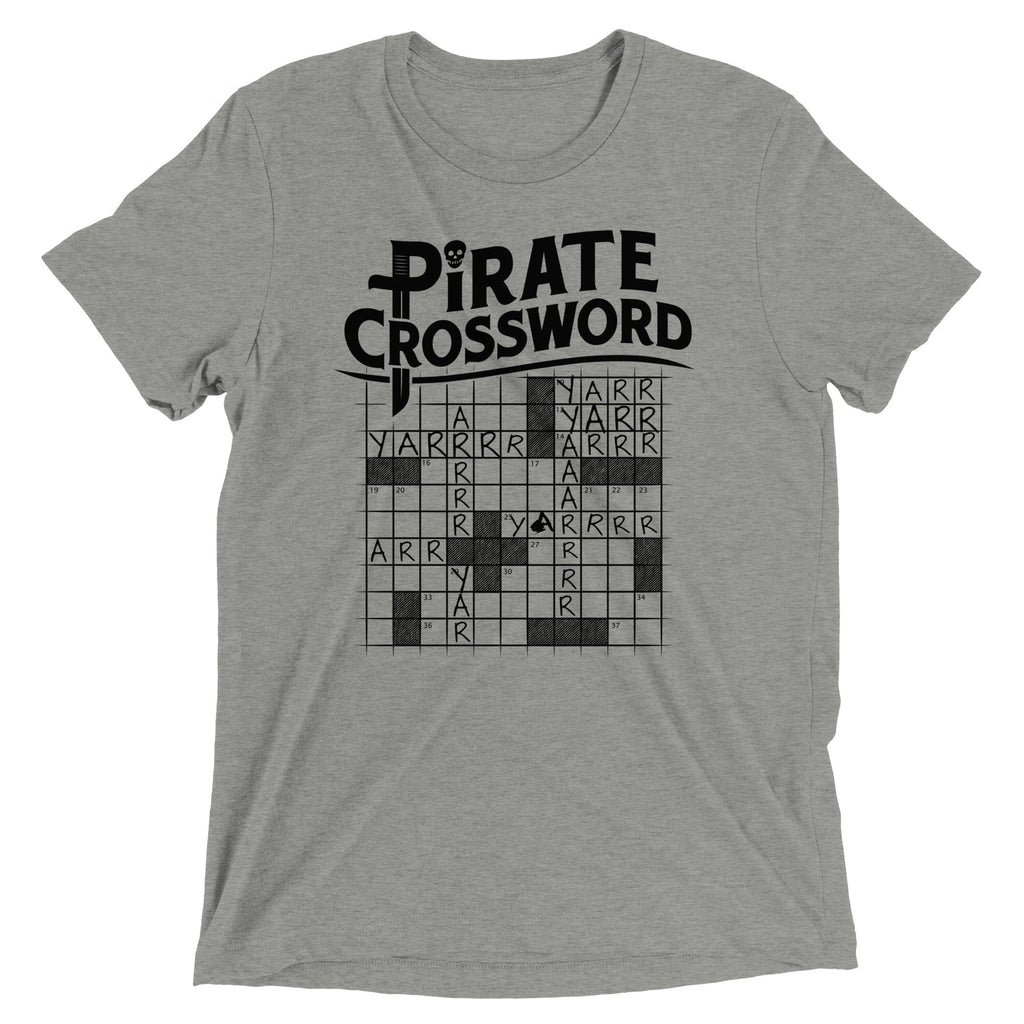 Pirate Crossword Men's Tri-Blend Tee