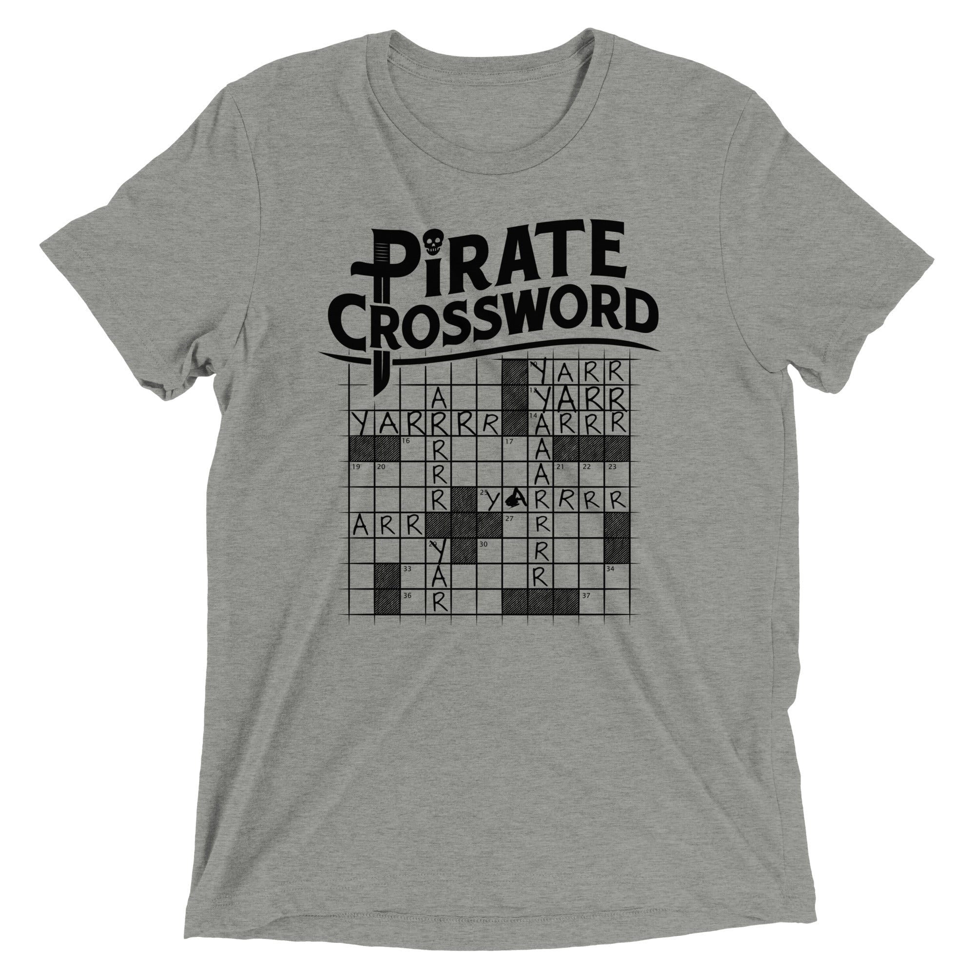 Pirate Crossword Men's Tri-Blend Tee