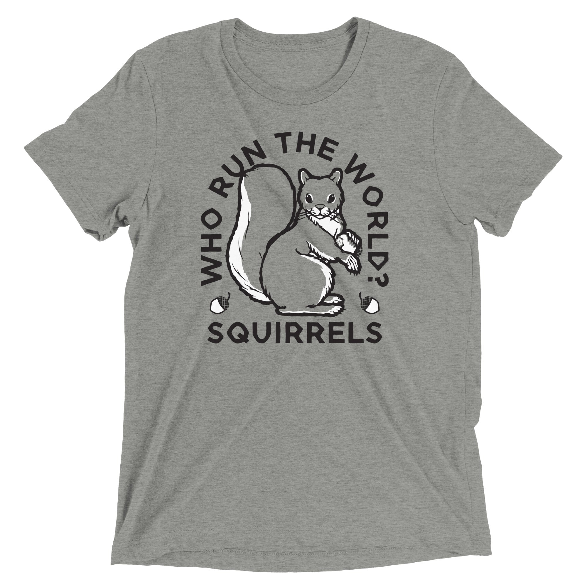 Who Run The World? Squirrels Men's Tri-Blend Tee