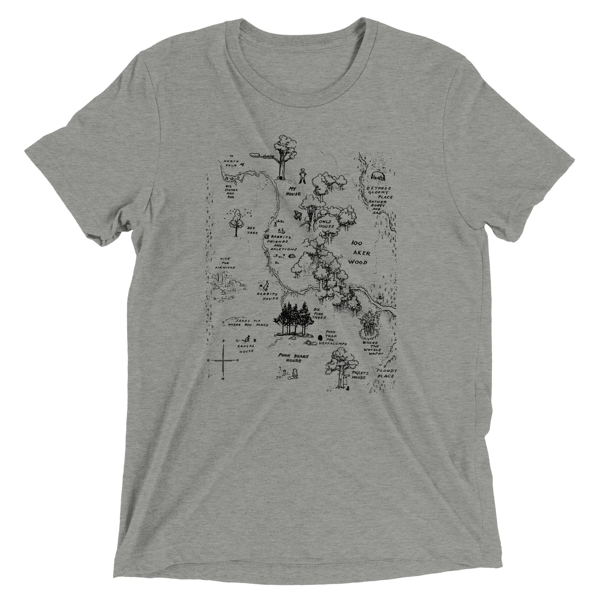 100 Acre Map Men's Tri-Blend Tee