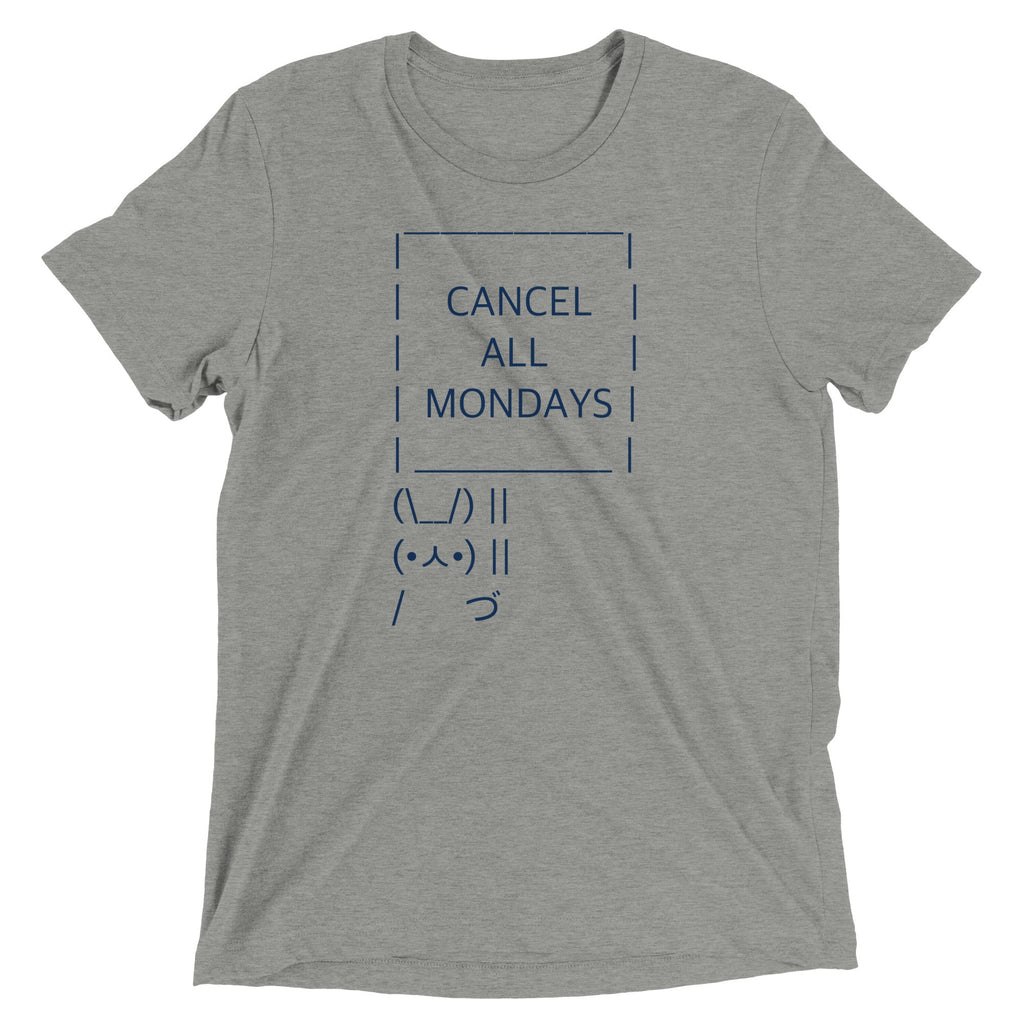 Cancel All Mondays Bunny Men's Tri-Blend Tee