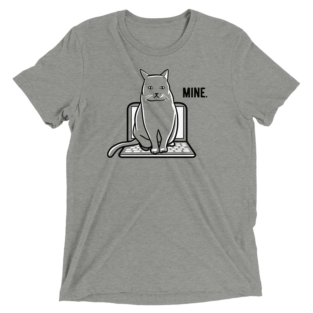 Mine Computer Cat Men's Tri-Blend Tee