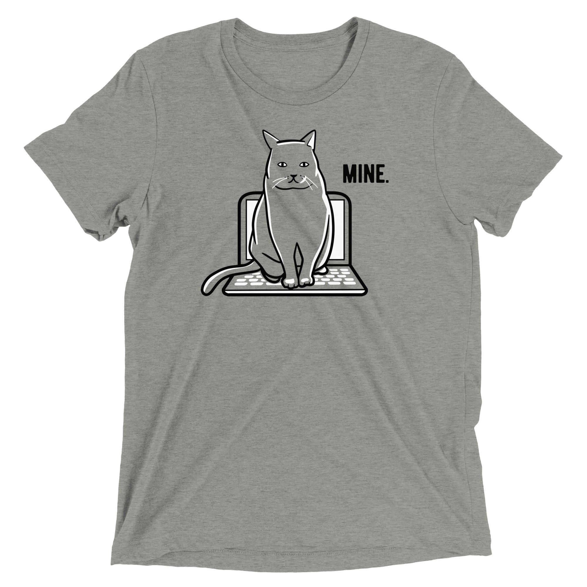 Mine Computer Cat Men's Tri-Blend Tee