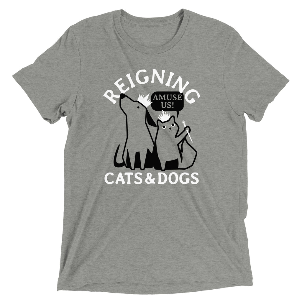 Reigning Cats And Dogs Men's Tri-Blend Tee