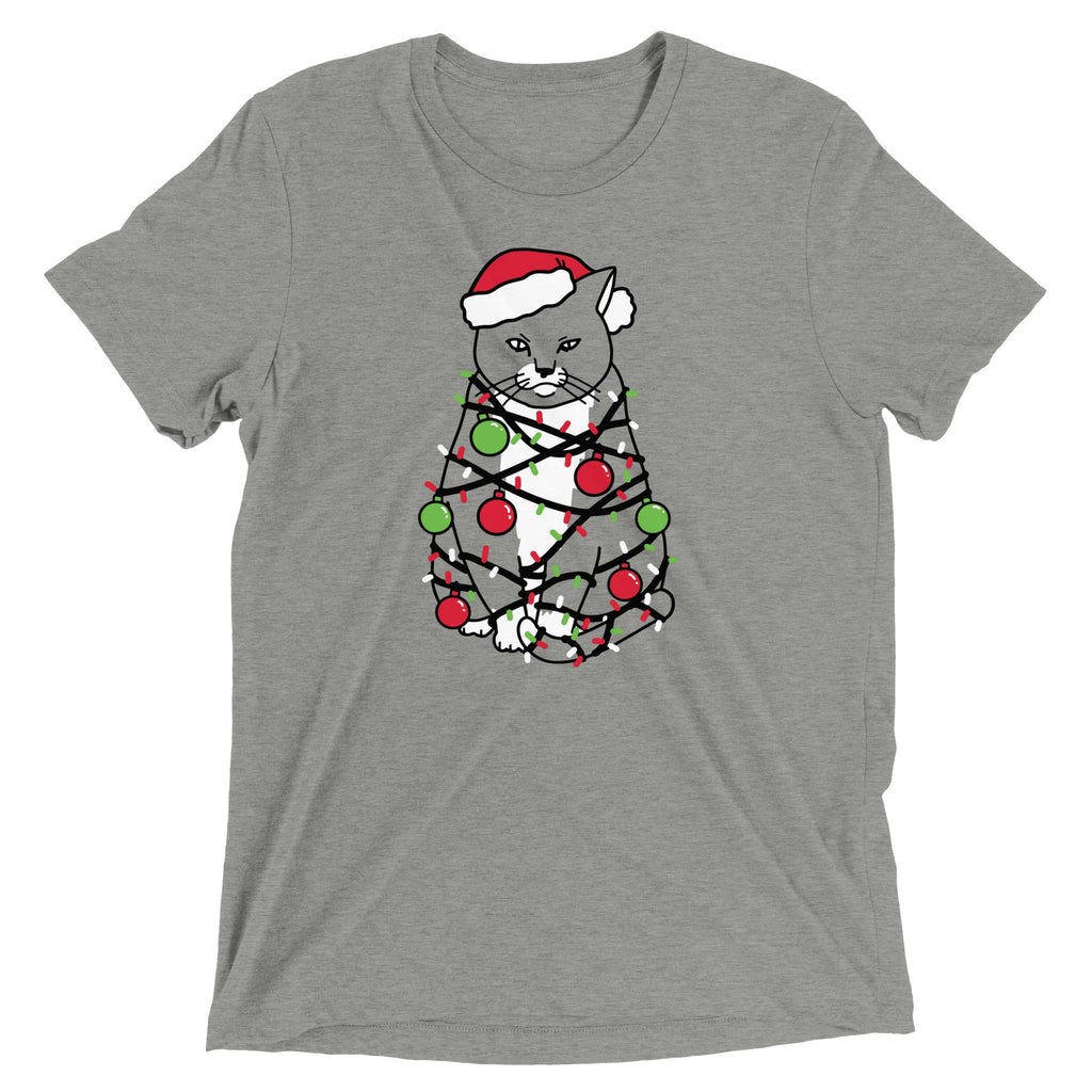 Meowy Christmas Men's Tri-Blend Tee