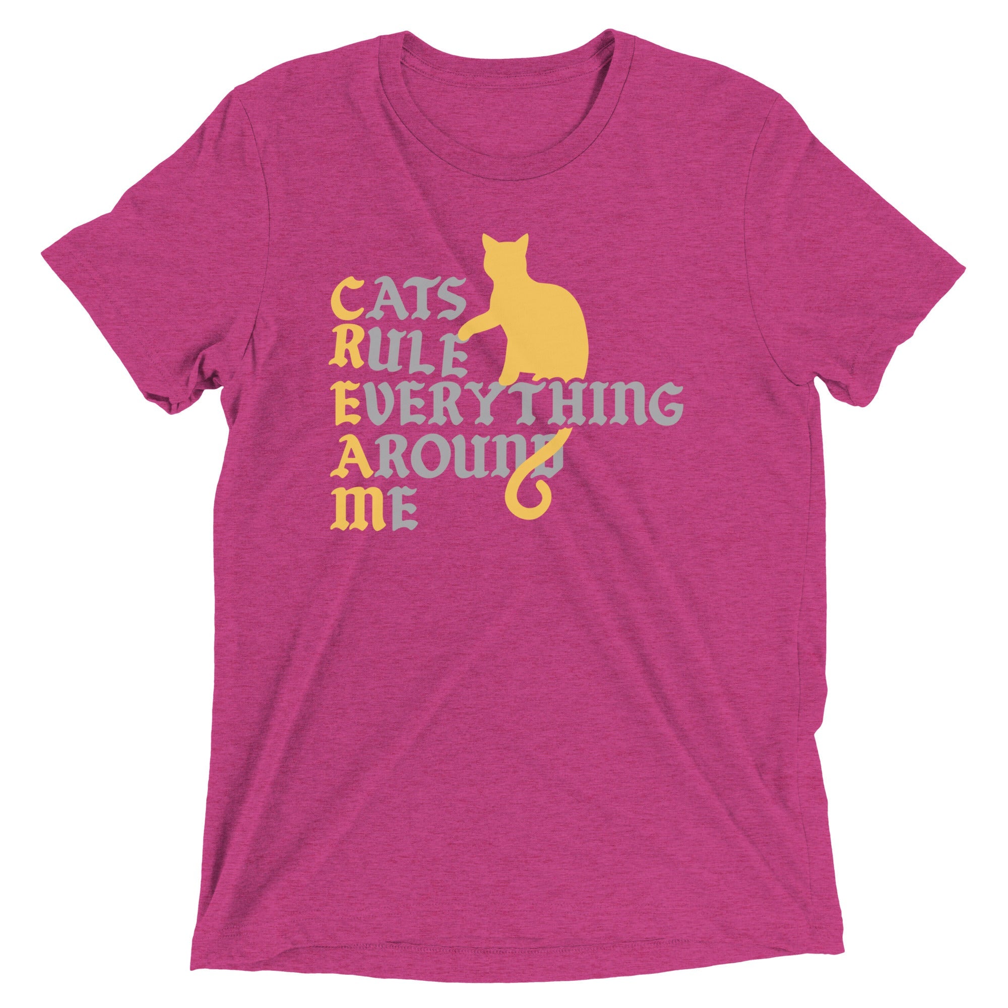 Cats Rule Everything Around Me Men's Tri-Blend Tee