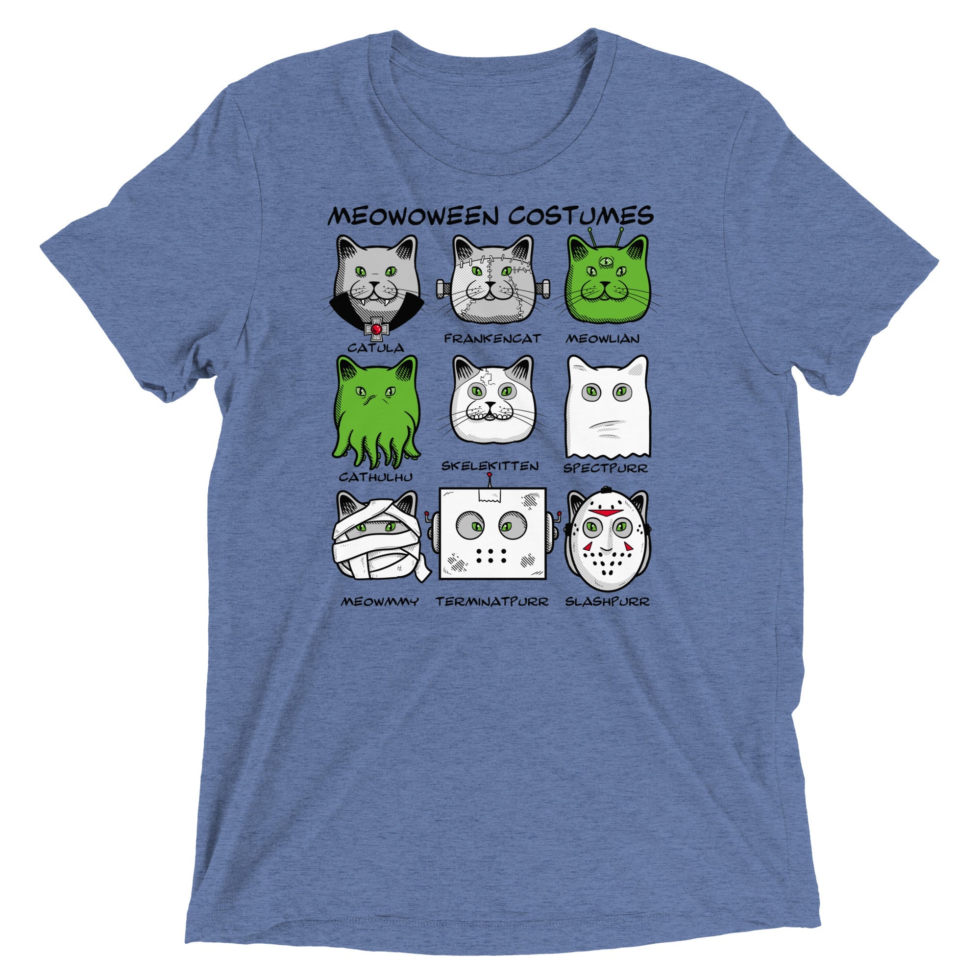 Meowoween Costumes Men's Tri-Blend Tee