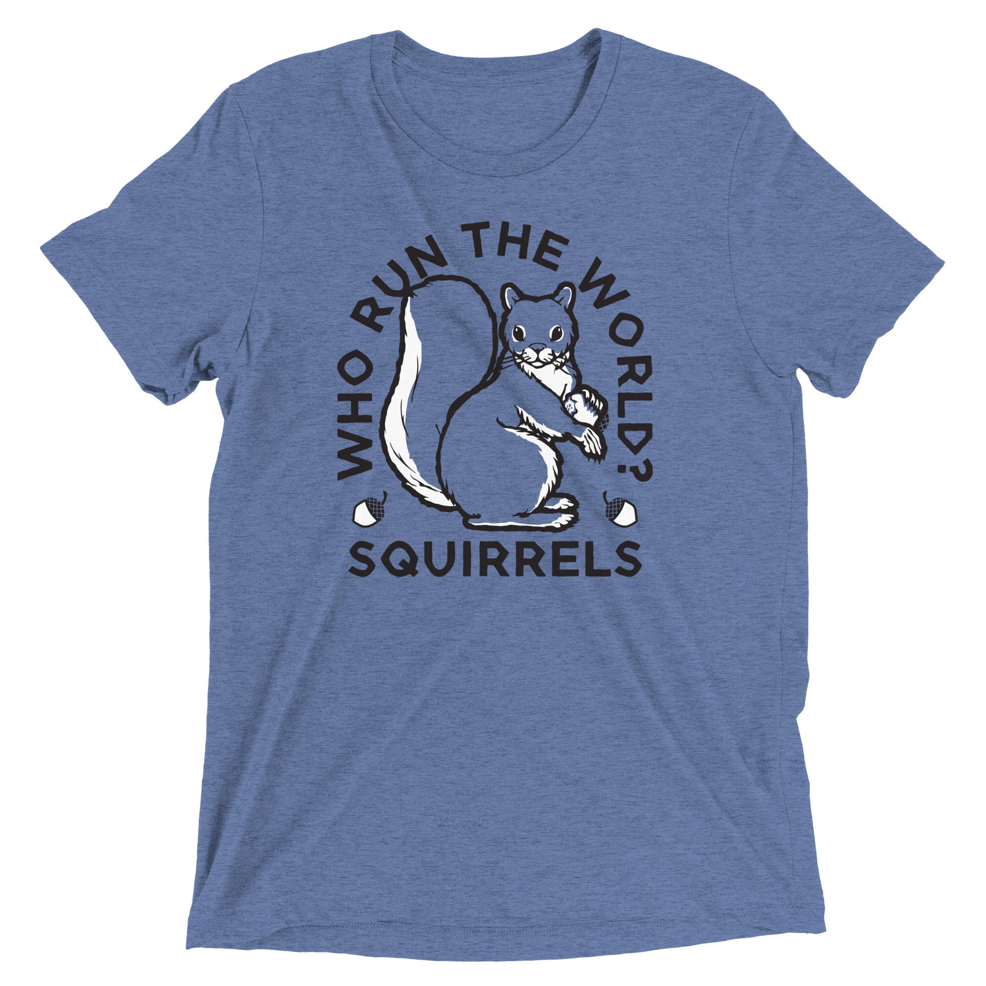 Who Run The World? Squirrels Men's Tri-Blend Tee
