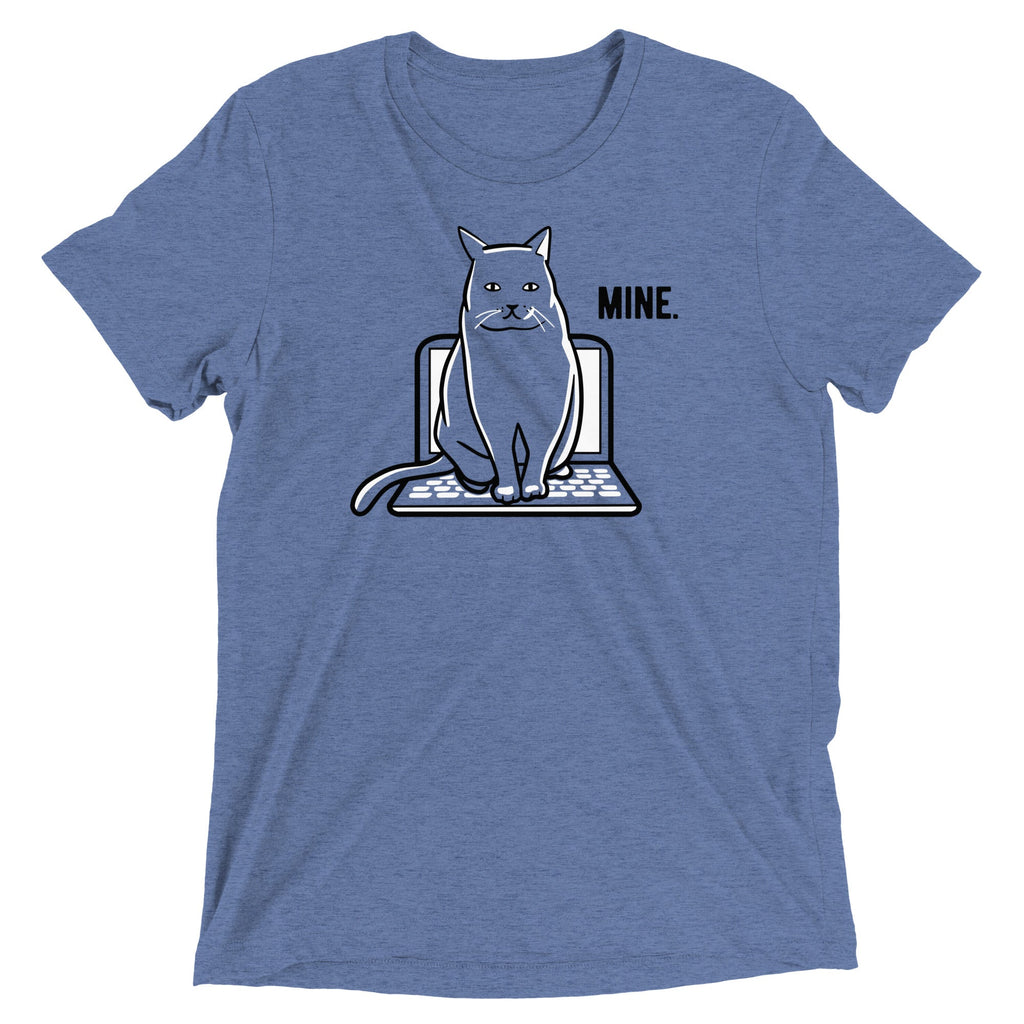 Mine Computer Cat Men's Tri-Blend Tee