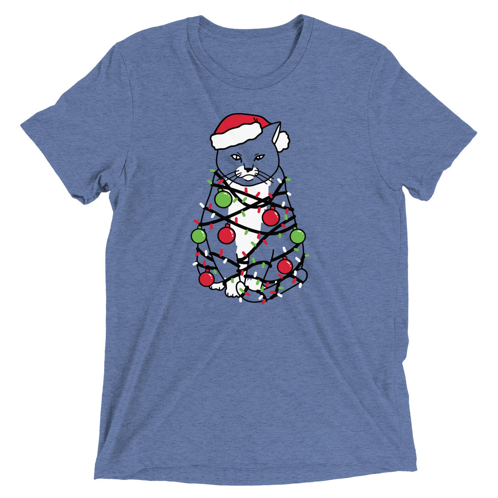 Meowy Christmas Men's Tri-Blend Tee