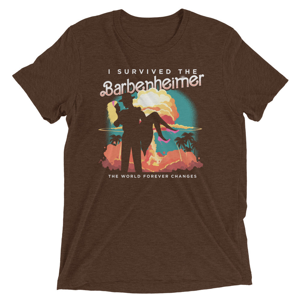 I Survived The Barbenheimer Men's Tri-Blend Tee