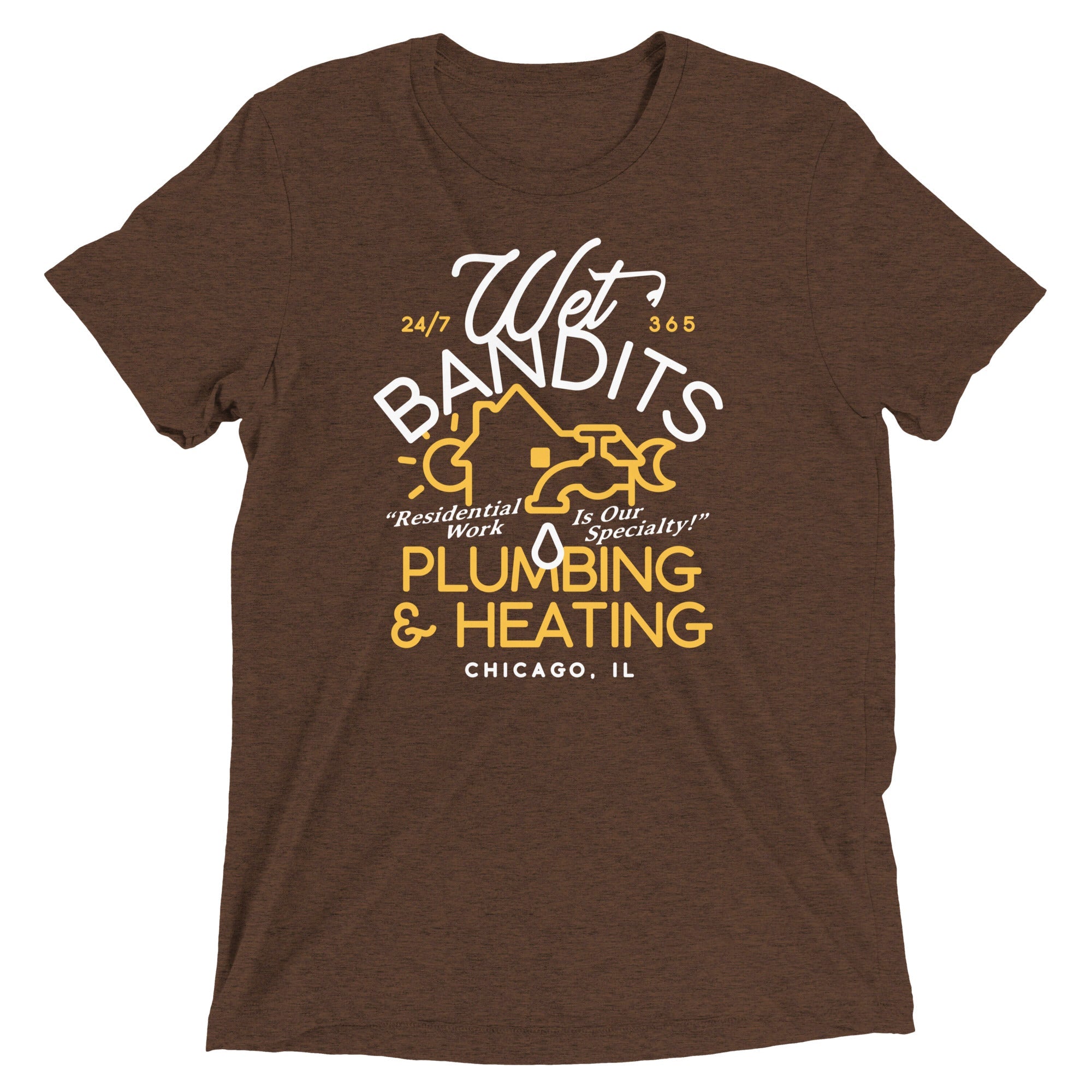 Wet Bandits Plumbing & Heating Men's Tri-Blend Tee