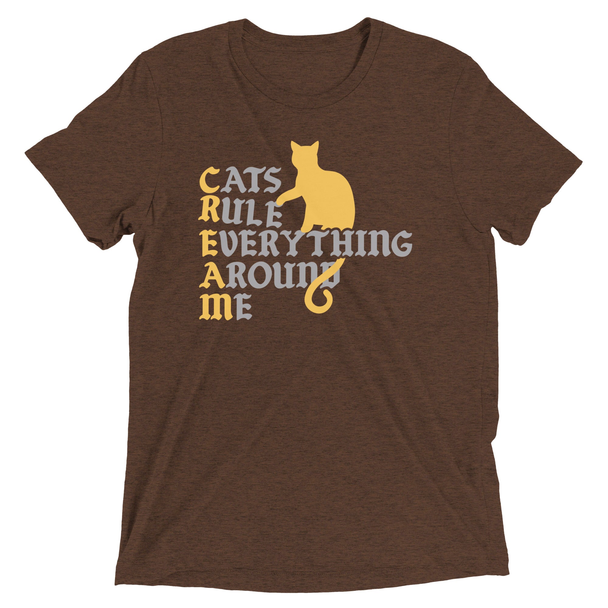 Cats Rule Everything Around Me Men's Tri-Blend Tee