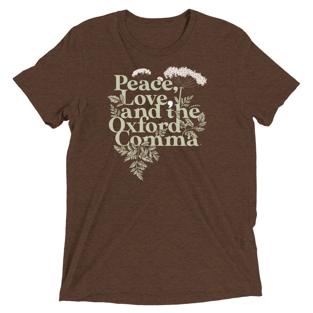 Peace, Love, And The Oxford Comma Men's Tri-Blend Tee