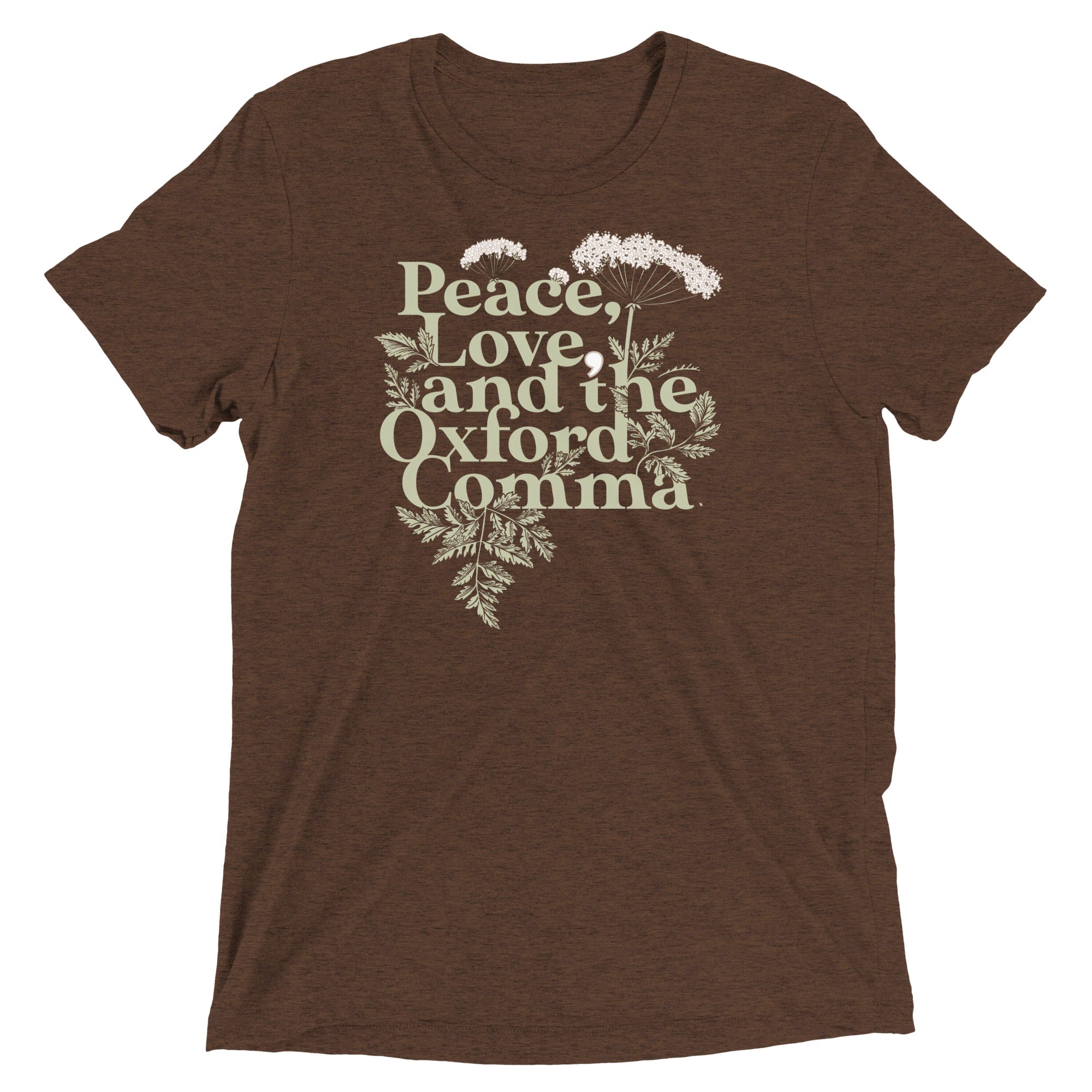 Peace, Love, And The Oxford Comma Men's Tri-Blend Tee
