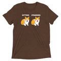 Corgi Sitting And Standing Men's Tri-Blend Tee