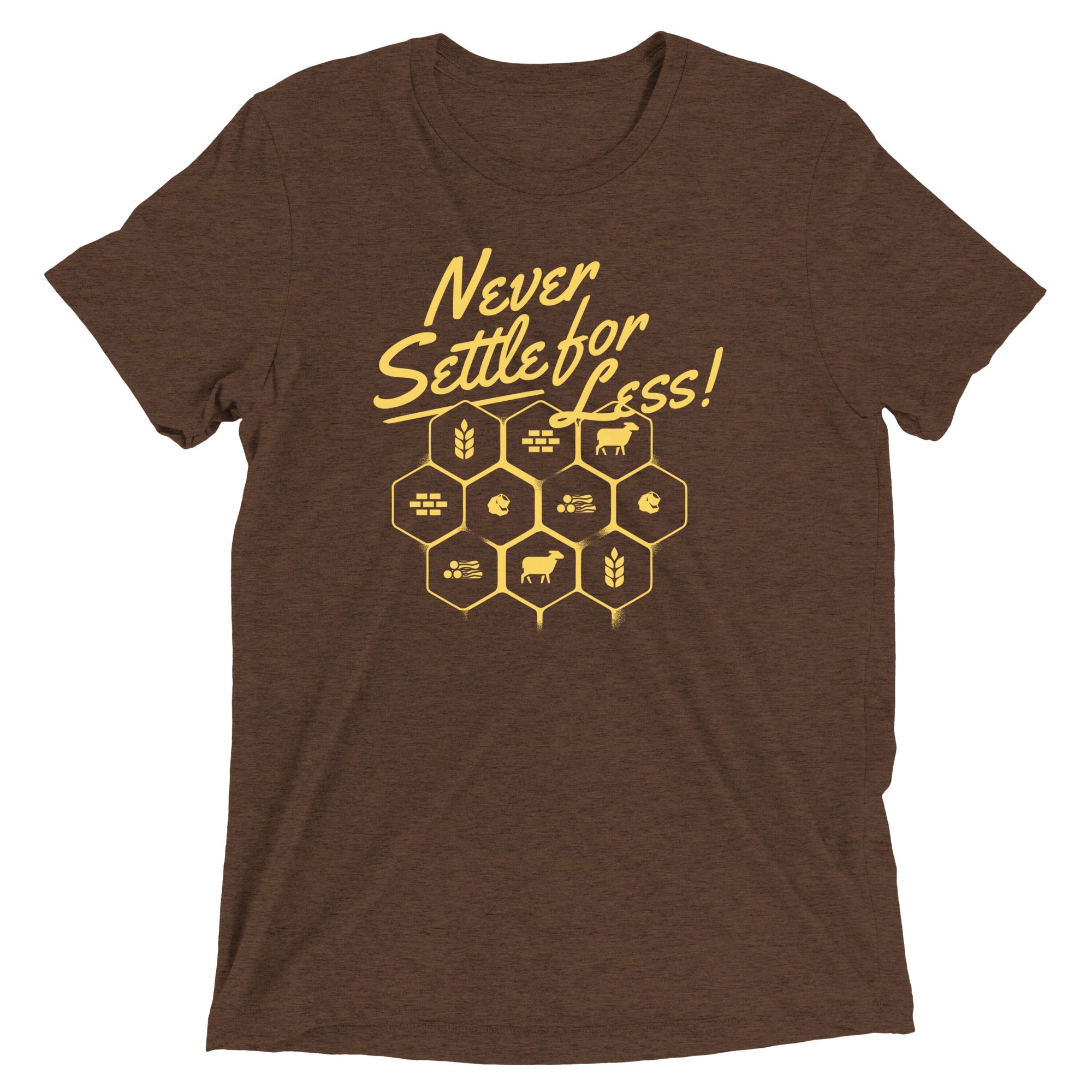Never Settle For Less Men's Tri-Blend Tee