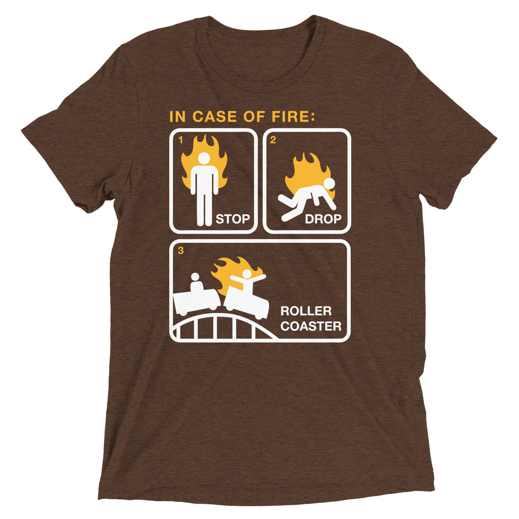 Stop Drop Roller Coaster Men's Tri-Blend Tee