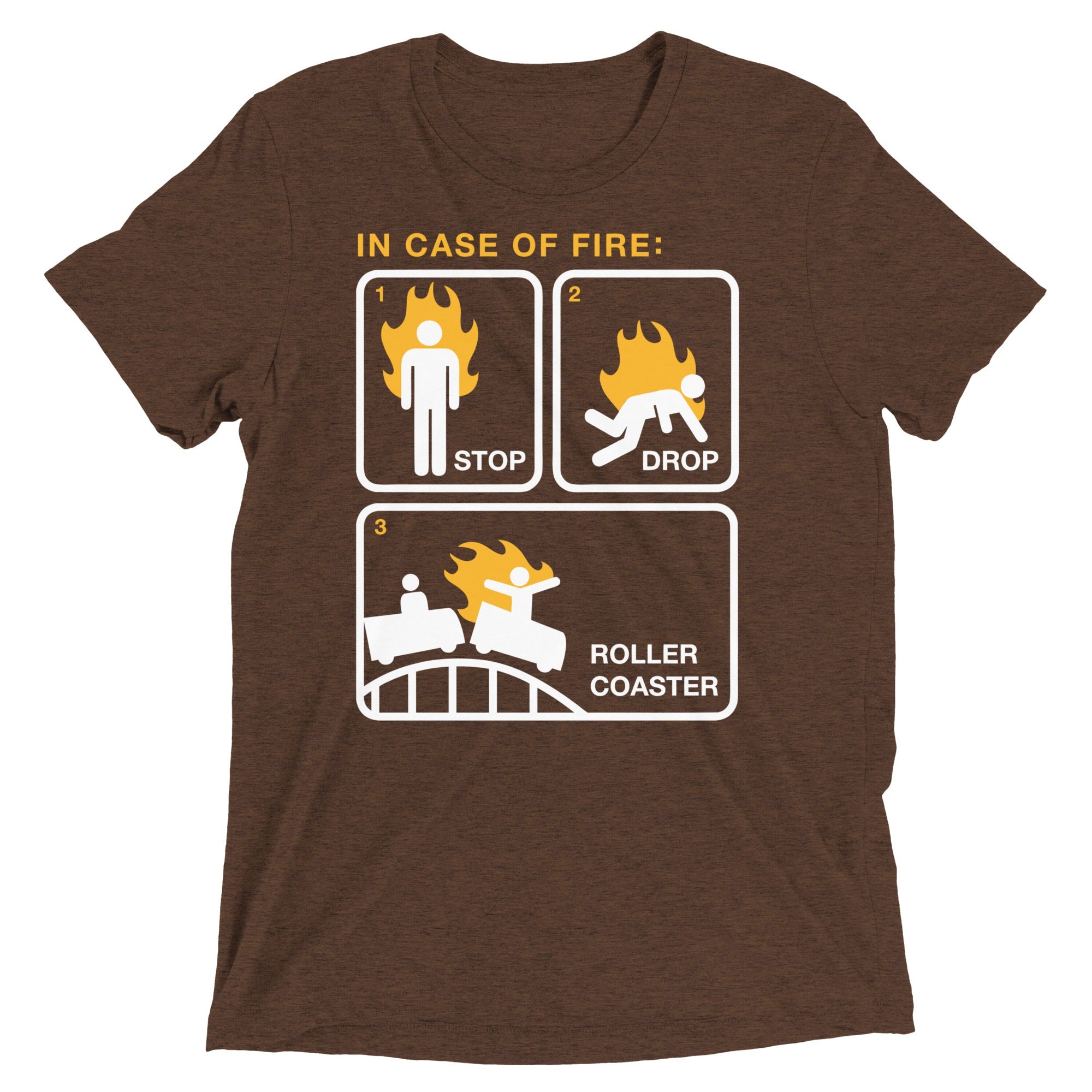 Stop Drop Roller Coaster Men's Tri-Blend Tee
