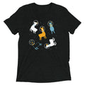 Llamas In Space Men's Tri-Blend Tee