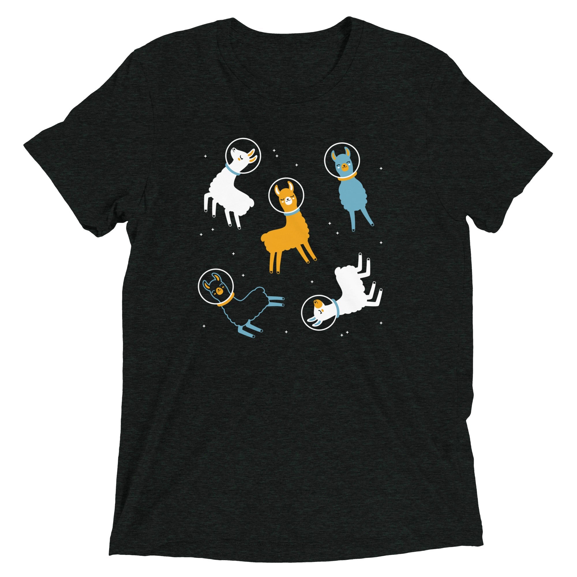 Llamas In Space Men's Tri-Blend Tee