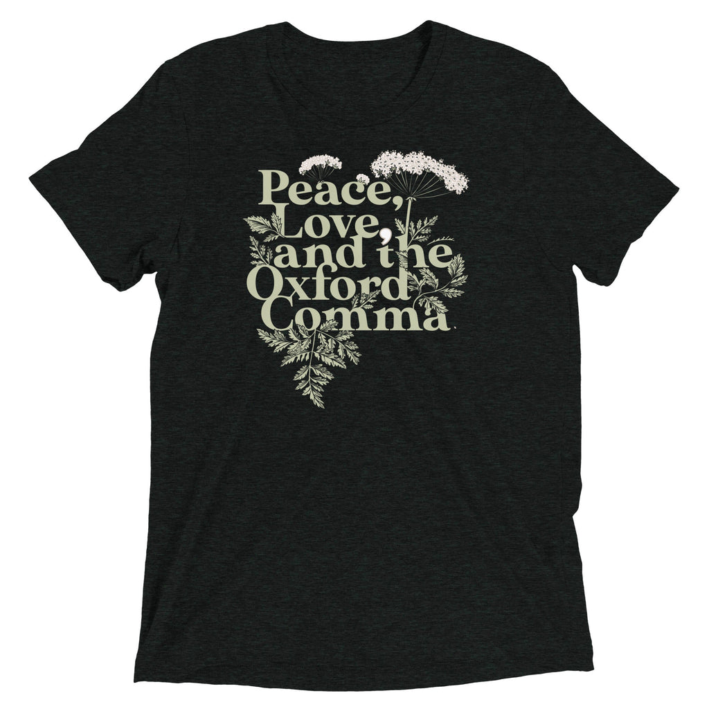 Peace, Love, And The Oxford Comma Men's Tri-Blend Tee