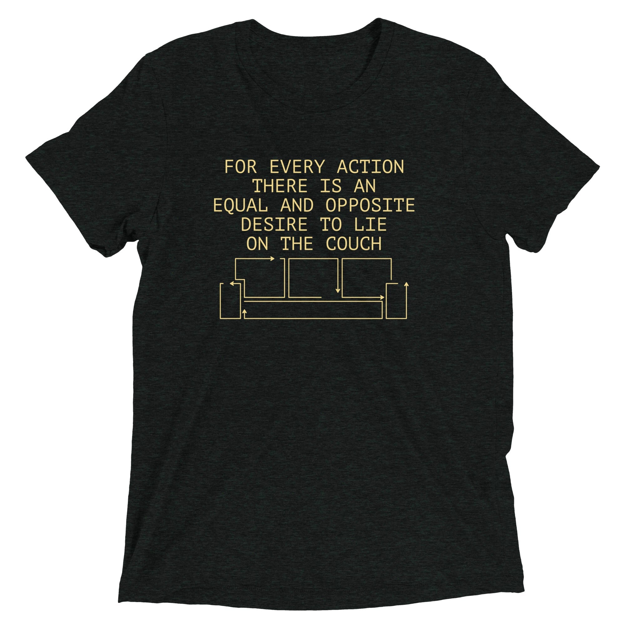 For Every Action There Is An Equal And Opposite Men's Tri-Blend Tee
