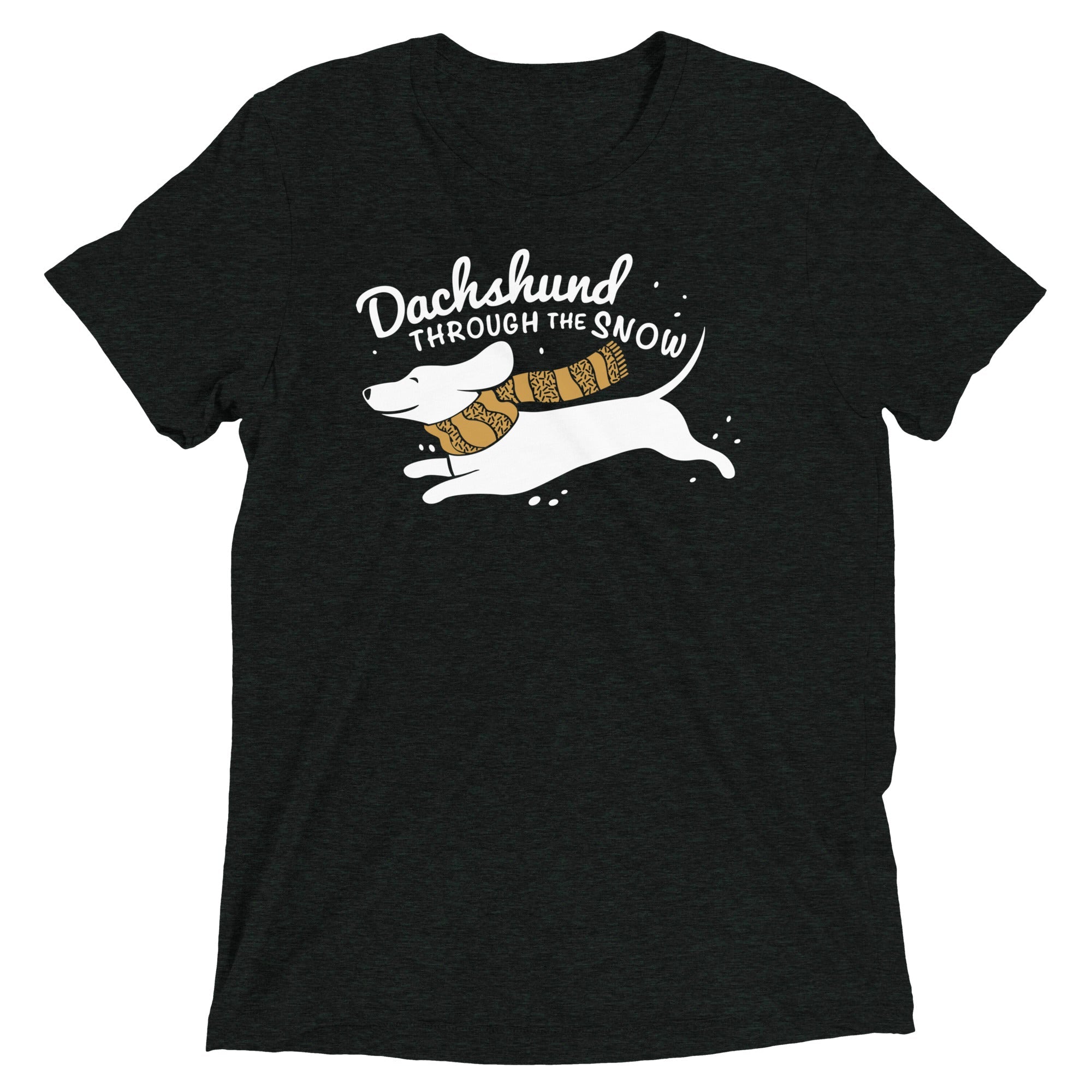 Dachshund Through The Snow Men's Tri-Blend Tee