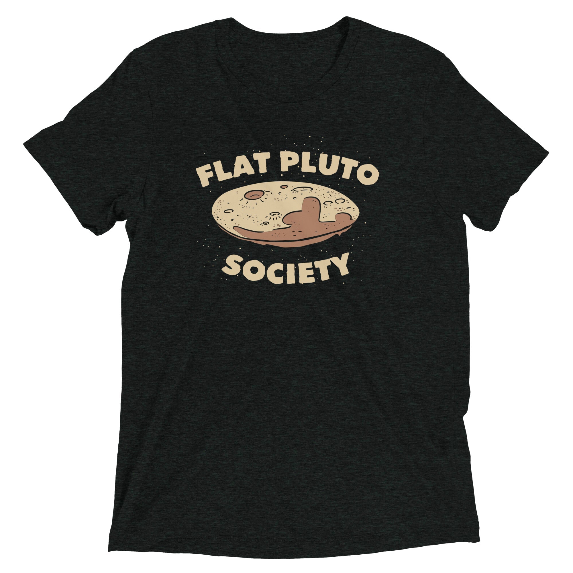 Flat Pluto Society Men's Tri-Blend Tee