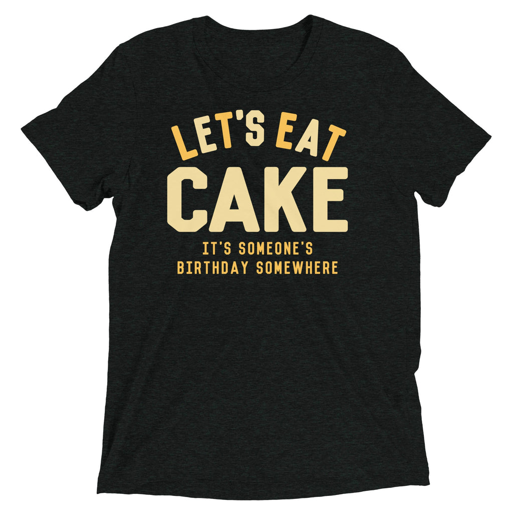 Let's Eat Cake Men's Tri-Blend Tee