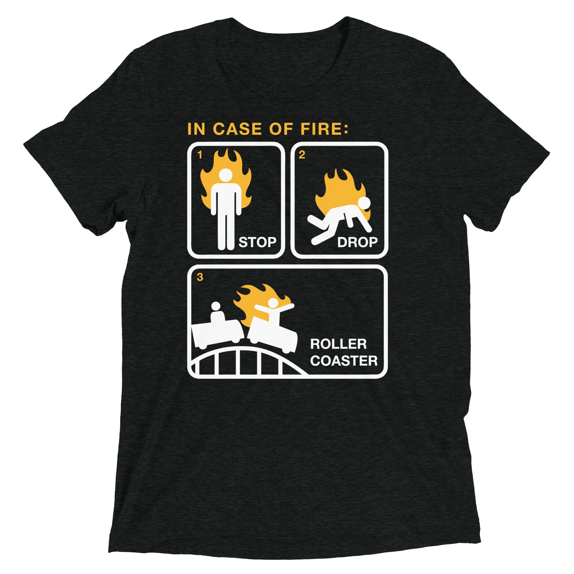 Stop Drop Roller Coaster Men's Tri-Blend Tee