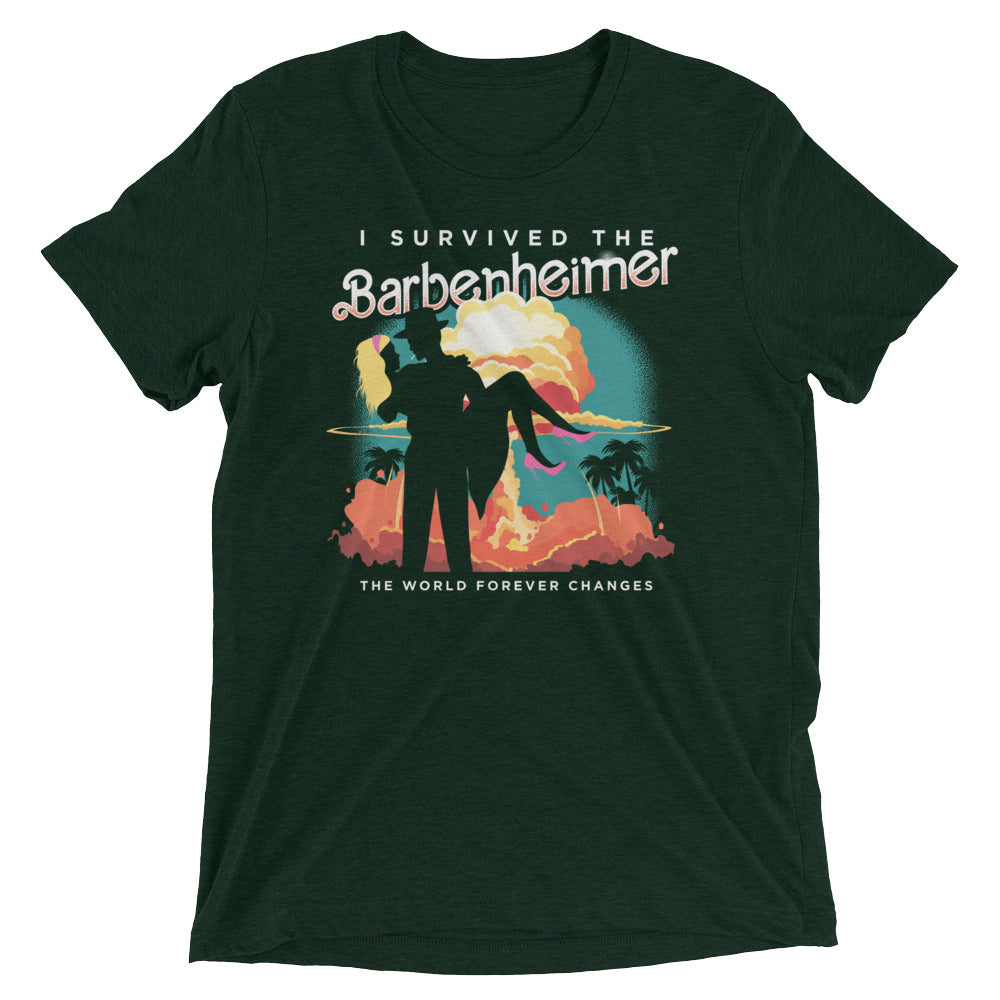 I Survived The Barbenheimer Men's Tri-Blend Tee