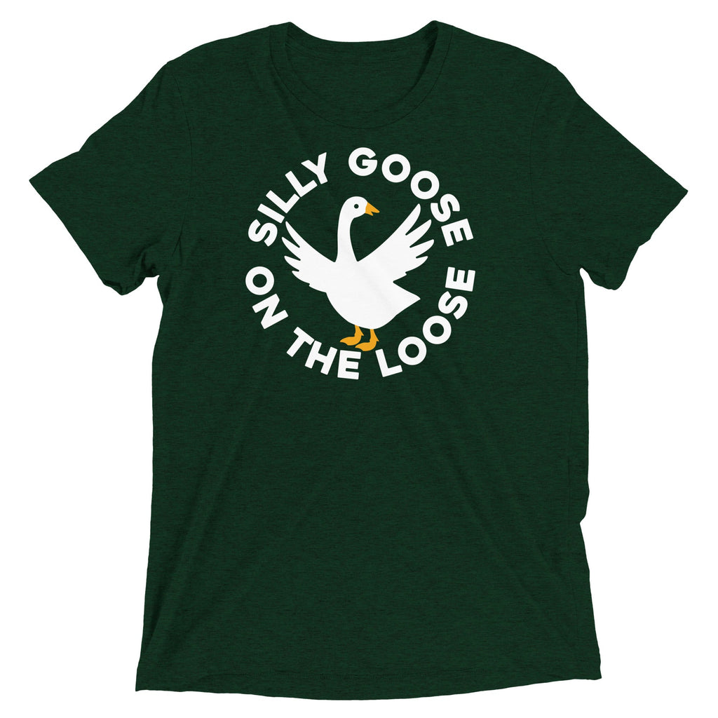 Silly Goose On The Loose Men's Tri-Blend Tee