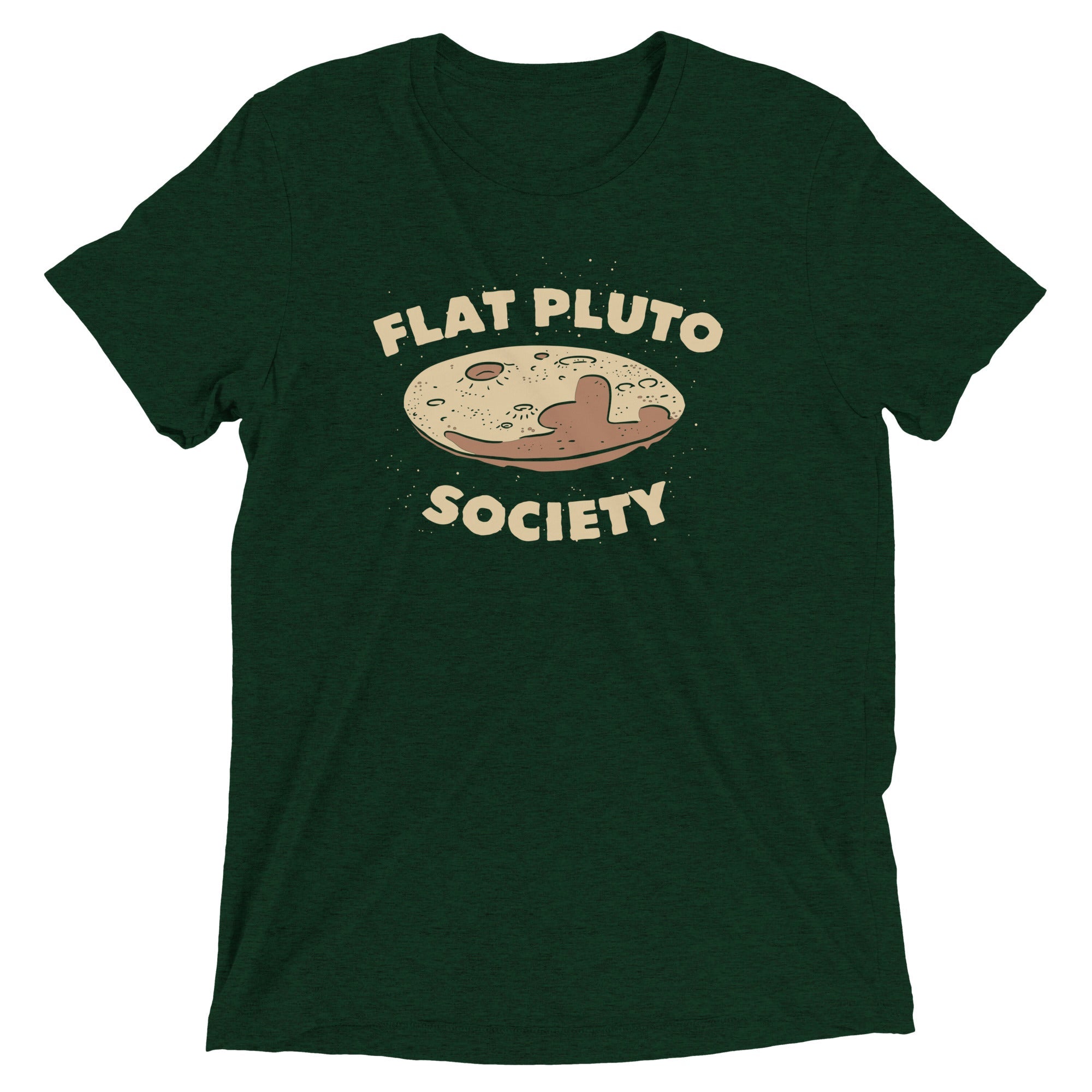 Flat Pluto Society Men's Tri-Blend Tee