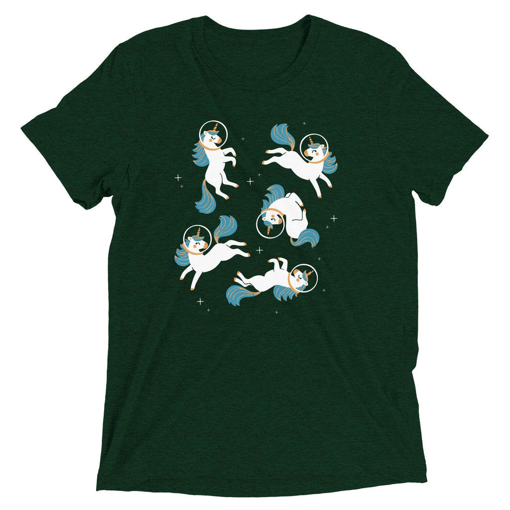 Unicorns In Space Men's Tri-Blend Tee