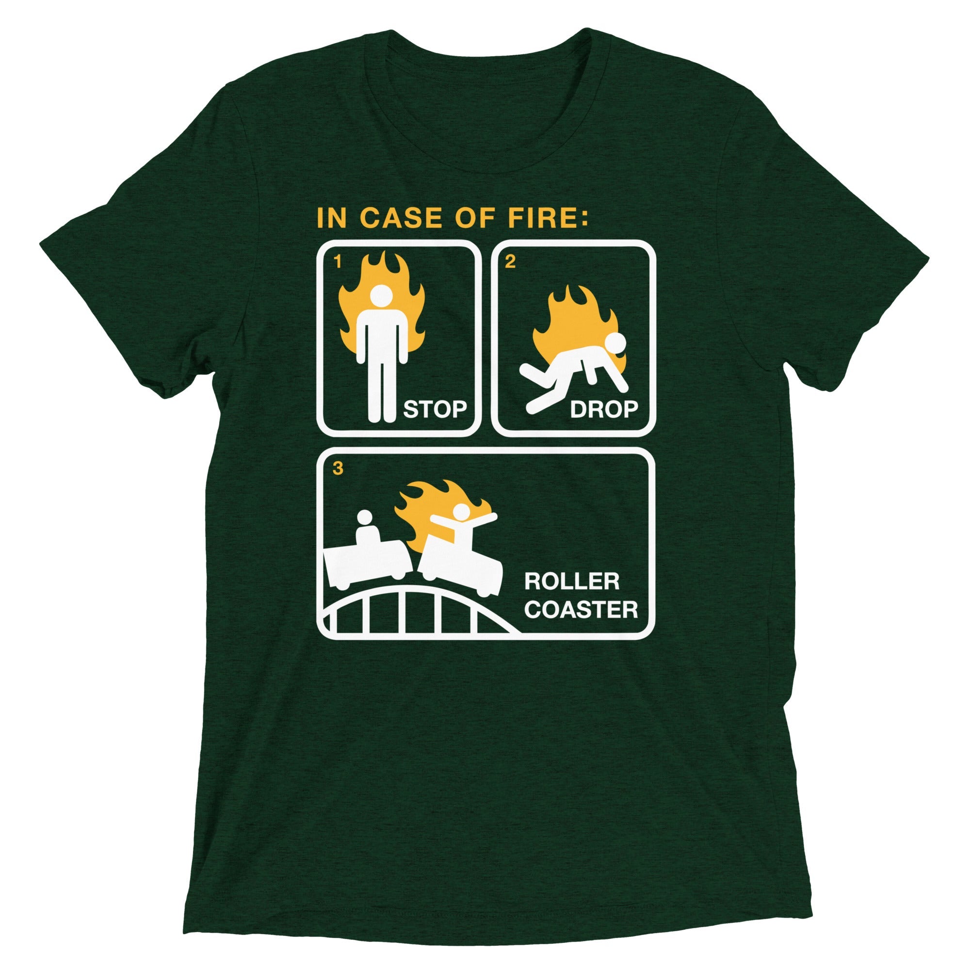 Stop Drop Roller Coaster Men's Tri-Blend Tee
