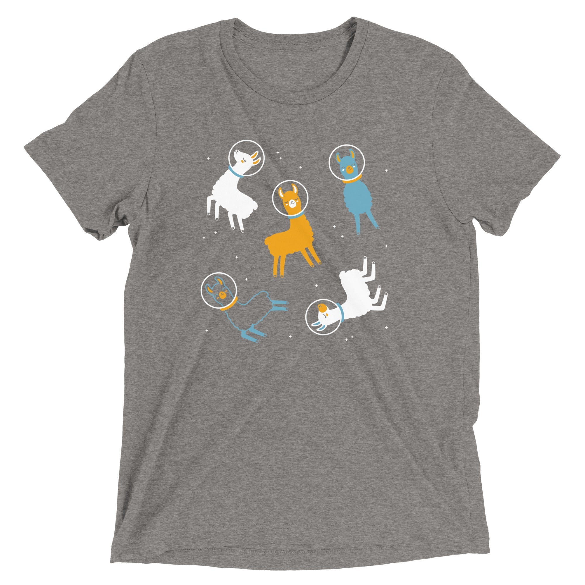Llamas In Space Men's Tri-Blend Tee