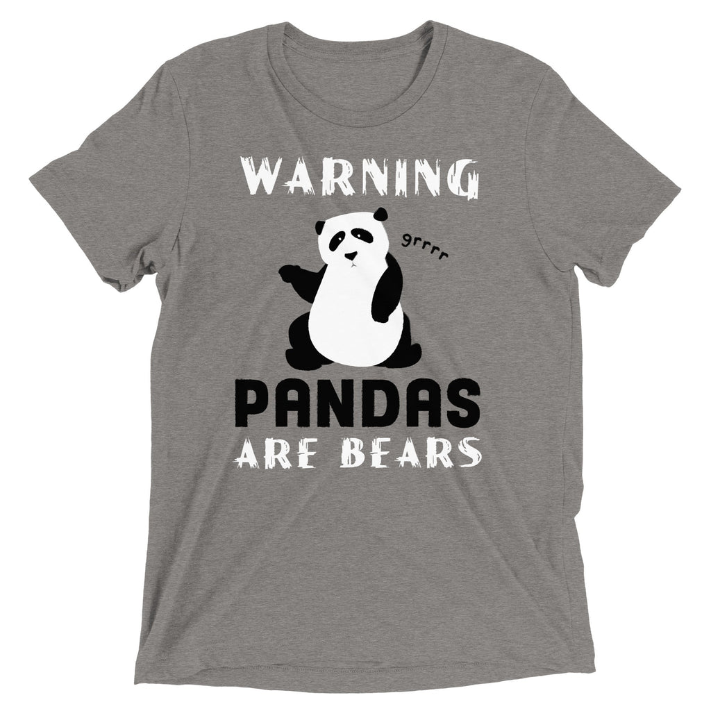 Warning, Pandas Are Bears Men's Tri-Blend Tee