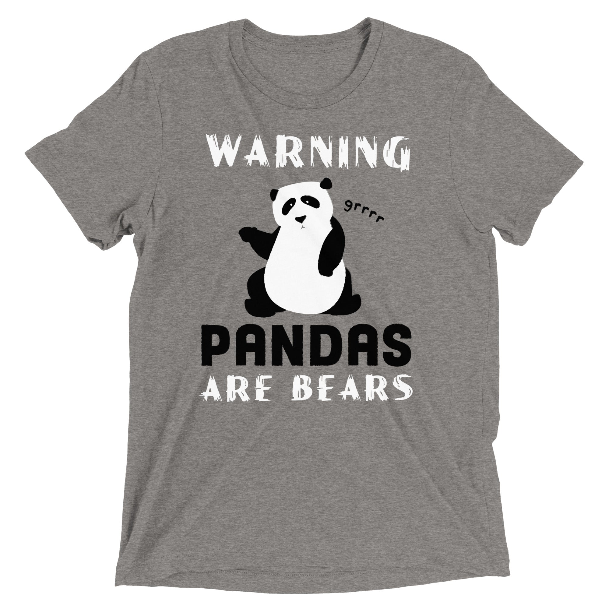 Warning, Pandas Are Bears Men's Tri-Blend Tee