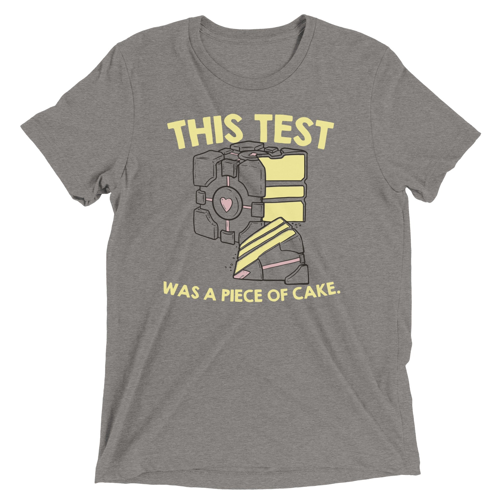 This Test Was A Piece Of Cake Men's Tri-Blend Tee