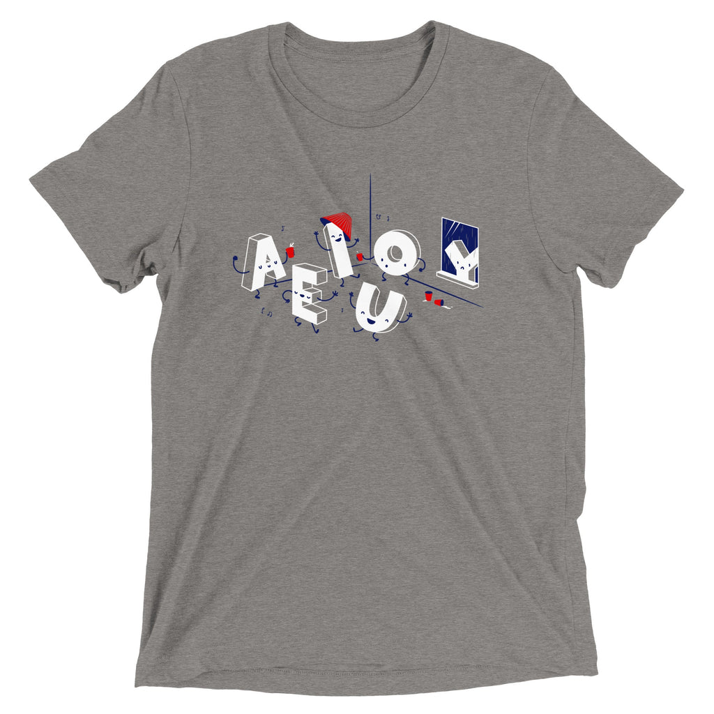 Vowel Party Time Men's Tri-Blend Tee