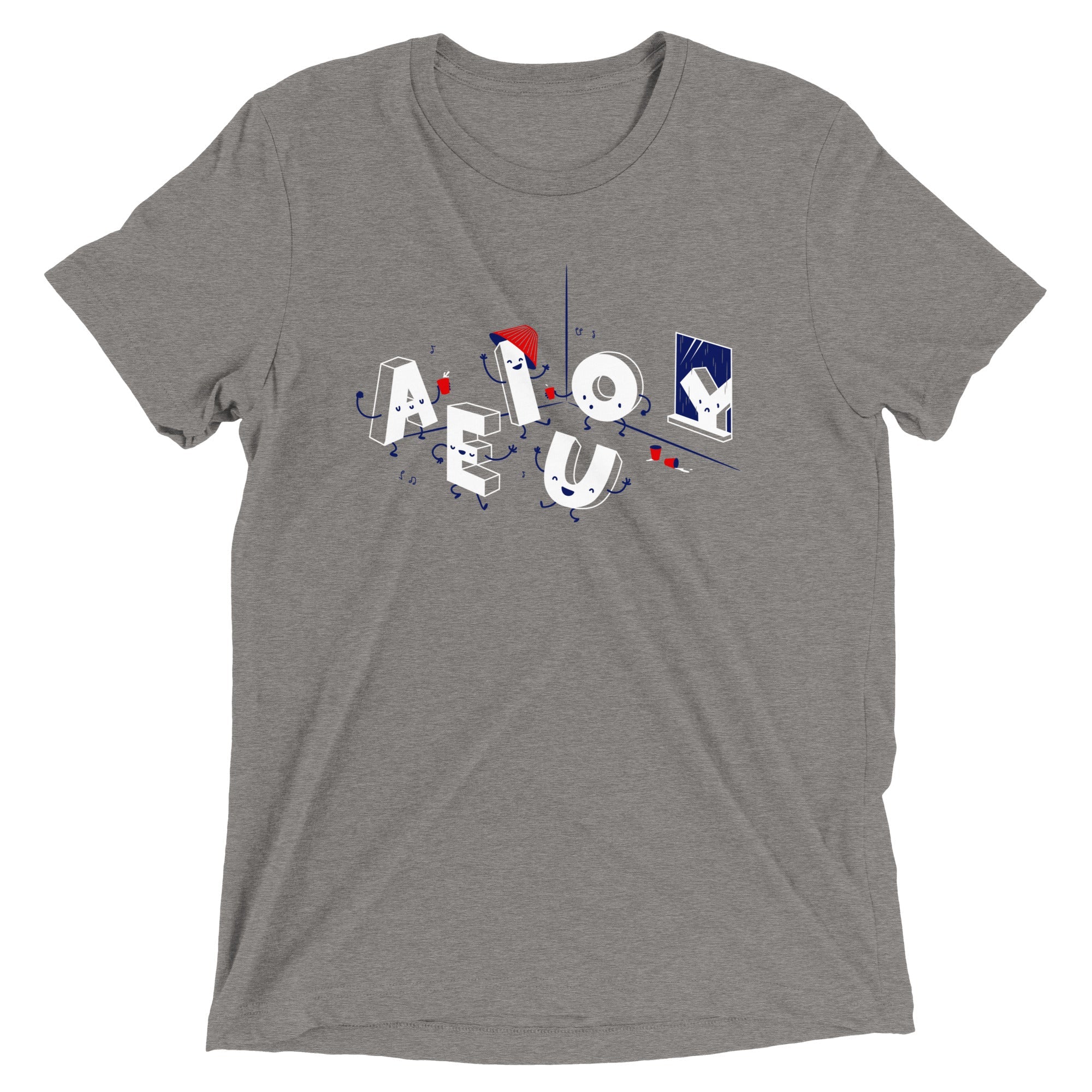 Vowel Party Time Men's Tri-Blend Tee