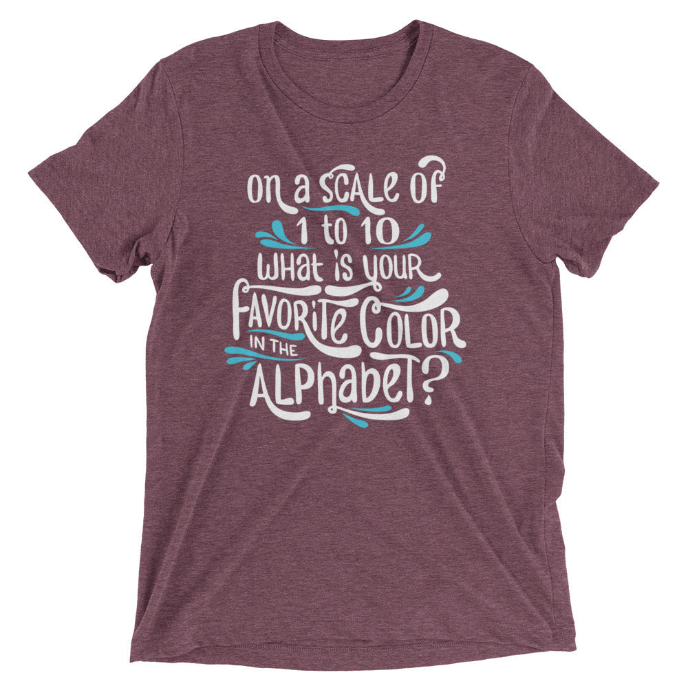 Favorite Color In The Alphabet Men's Tri-Blend Tee