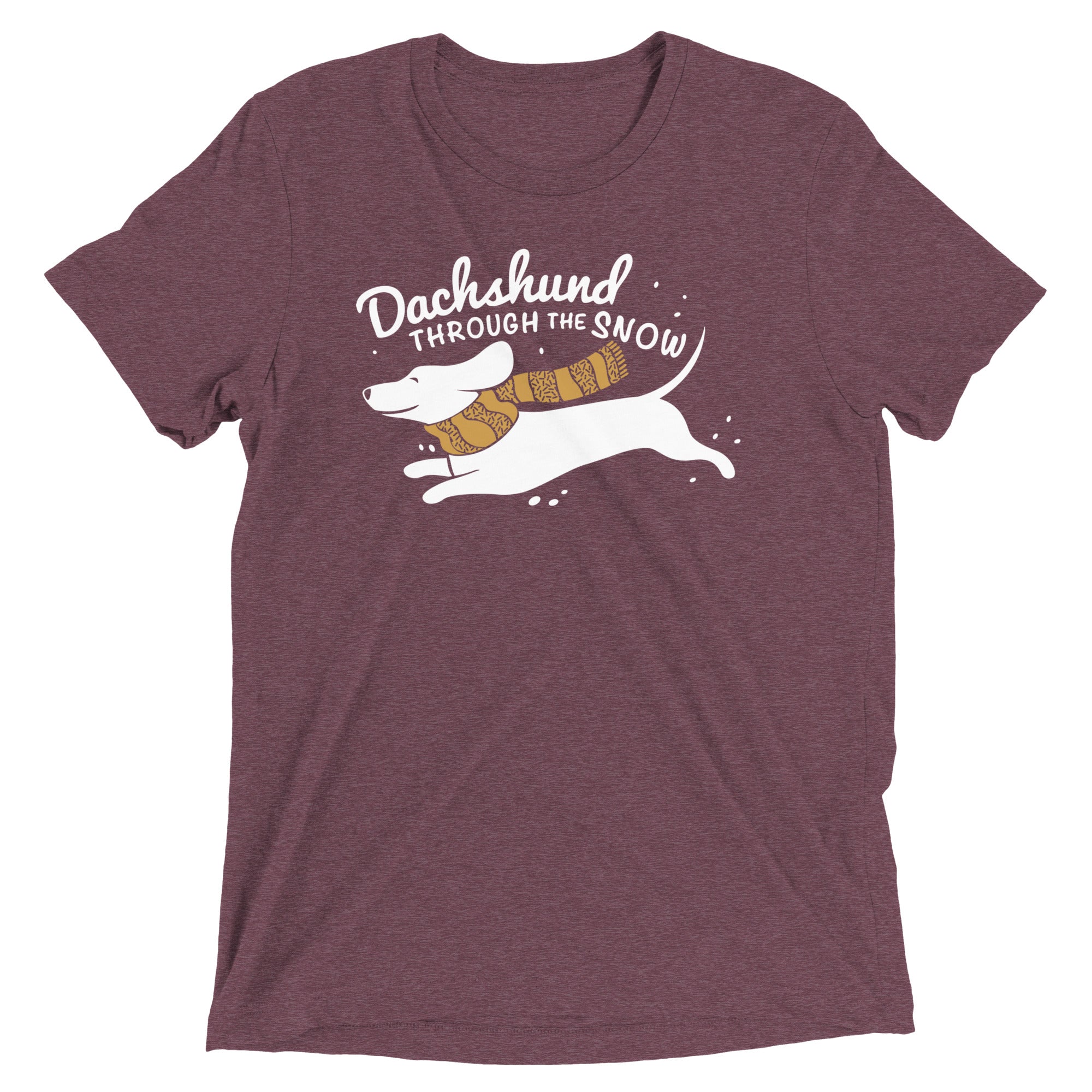 Dachshund Through The Snow Men's Tri-Blend Tee